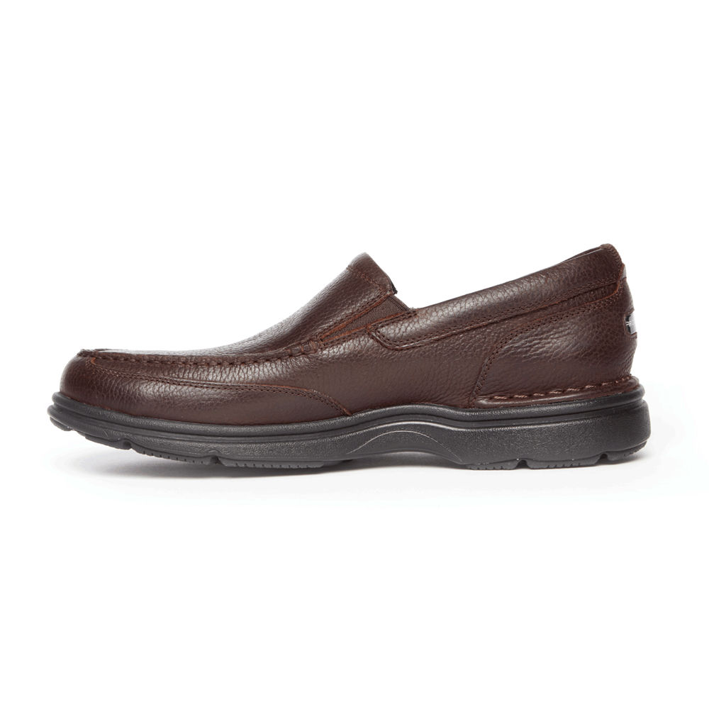 Sapato Vela Rockport Homem Marrom Escuro - Prowalker Eureka Plus - 08426LXGW